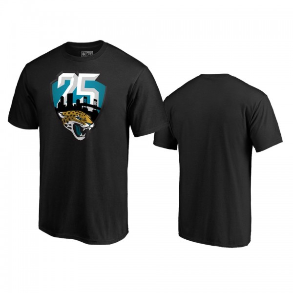 Men's Jacksonville Jaguars Black 25th Season T-Shirt