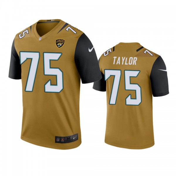 Jacksonville Jaguars Jawaan Taylor Gold 2019 NFL Draft Color Rush Legend Jersey