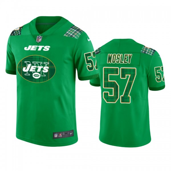New York Jets #57 C.J. Mosley Kelly Green St. Patr...