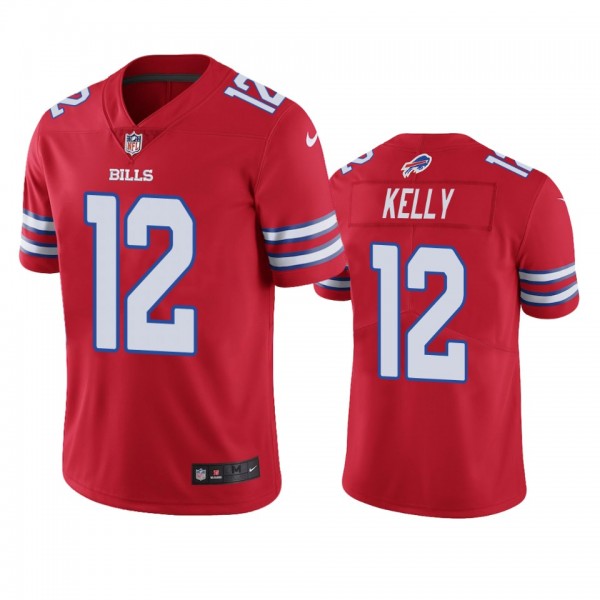 Buffalo Bills Jim Kelly Red Color Rush Limited Jer...