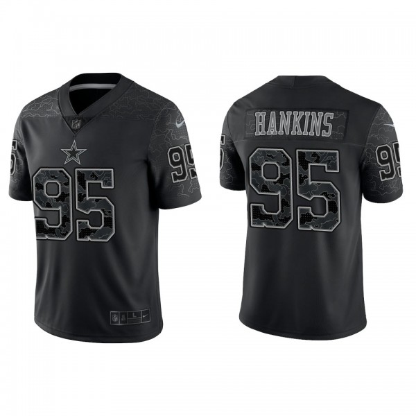 Men's Dallas Cowboys Johnathan Hankins Black Reflective Limited Jersey