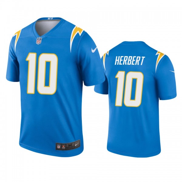 Los Angeles Chargers Justin Herbert Powder Blue Le...