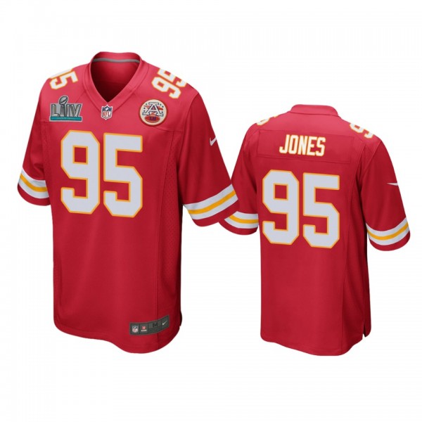 Kansas City Chiefs Chris Jones Red Super Bowl LIV Game Jersey