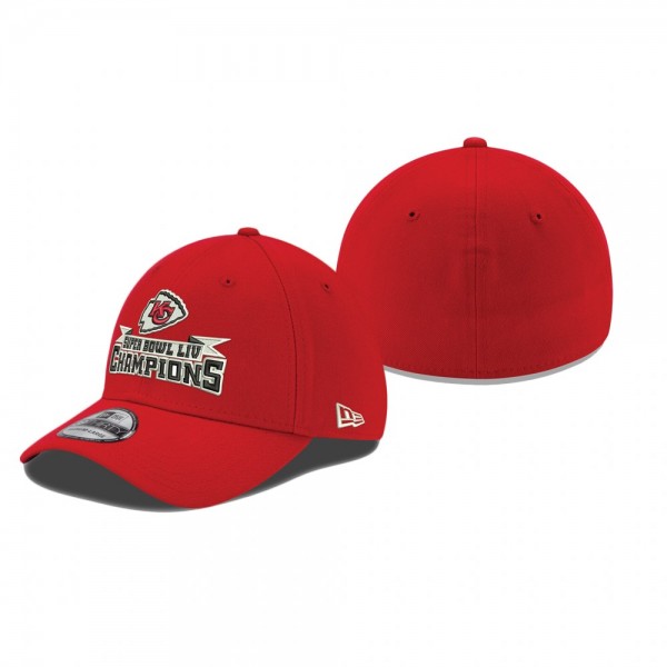 Men's Kansas City Chiefs Red Super Bowl LIV Champions Banner 39THIRTY Hat