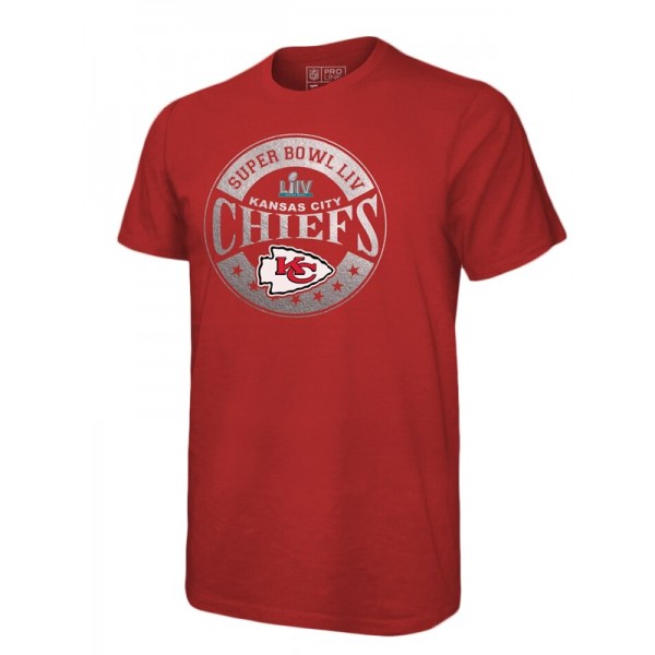 Men's Kansas City Chiefs Red Super Bowl LIV In The Zone Metallic T-Shirt
