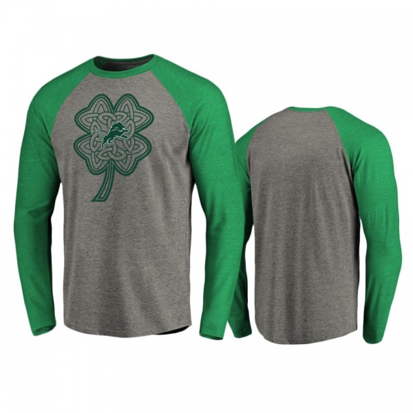 Detroit Lions Heathered Gray St. Patrick's Day Cel...