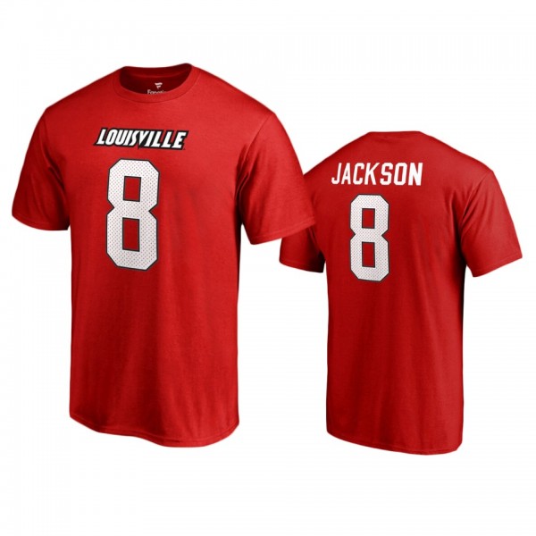 Men's Louisville Cardinals Lamar Jackson Red Colle...