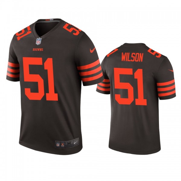 Cleveland Browns Mack Wilson Brown Color Rush Lege...