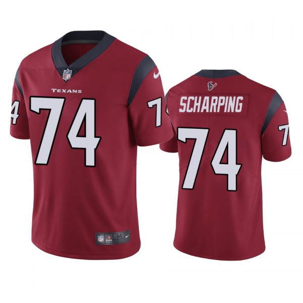 Houston Texans Max Scharping Red Vapor Limited Jersey