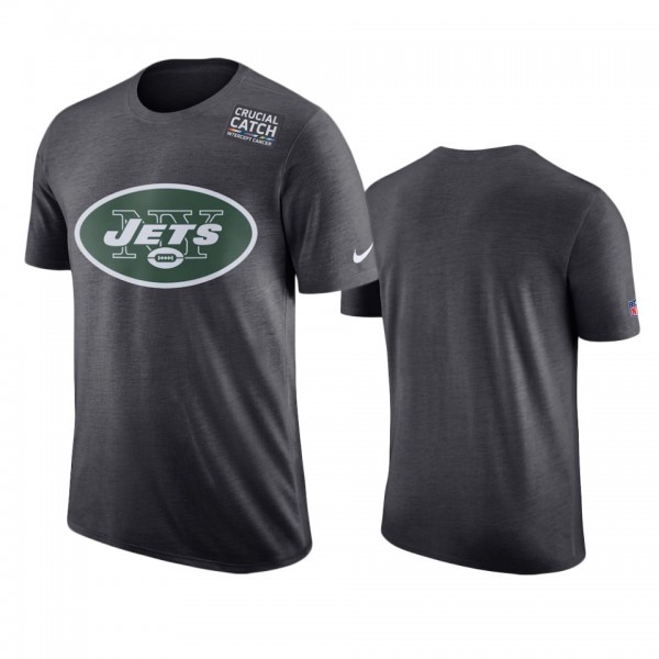 Men's New York Jets Anthracite Crucial Catch T-Shi...