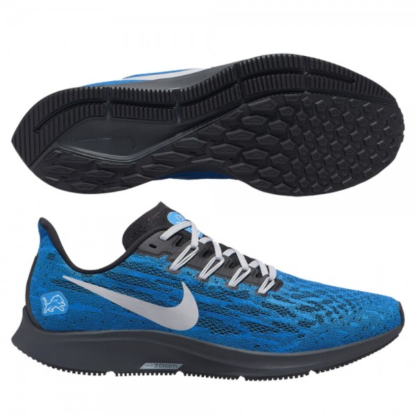 Men's Nike Air Zoom Pegasus 36 Detroit Lions Blue ...