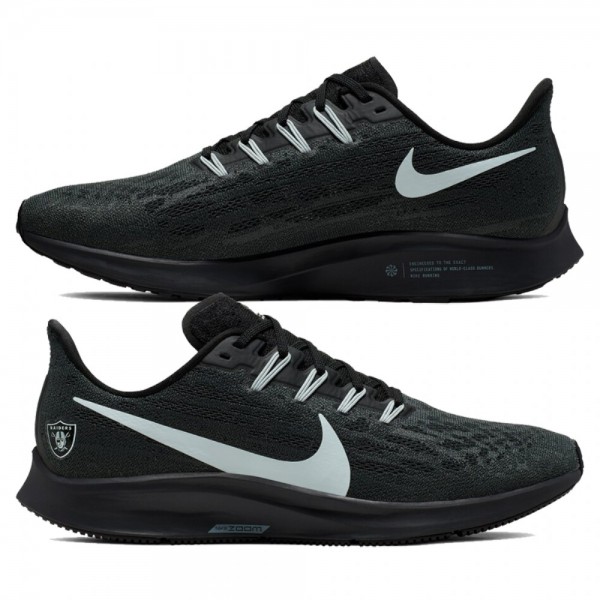 Men's Nike Air Zoom Pegasus 36 Oakland Raiders Anthracite Gray Running Shoes