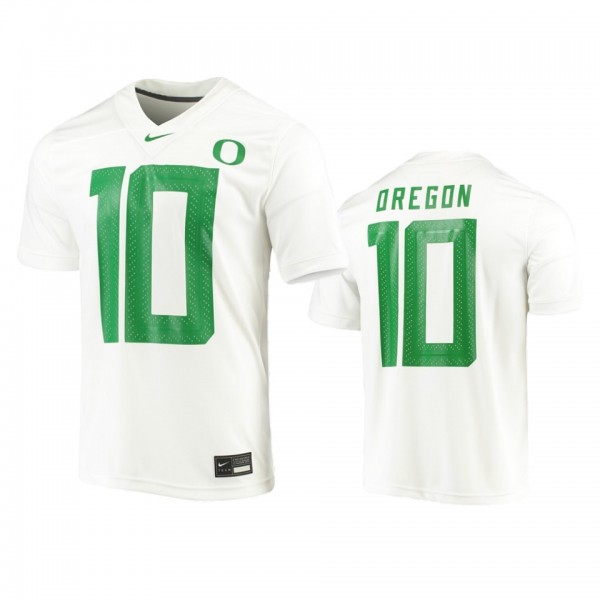 Oregon Ducks #10 White Game Jersey