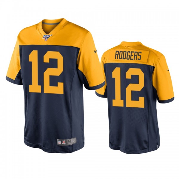 Green Bay Packers Aaron Rodgers Navy 100th Season ...