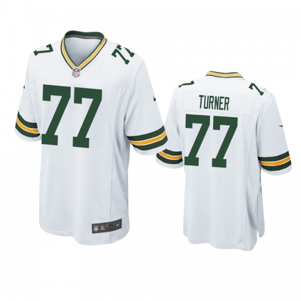 Green Bay Packers #77 Billy Turner White Game Jers...