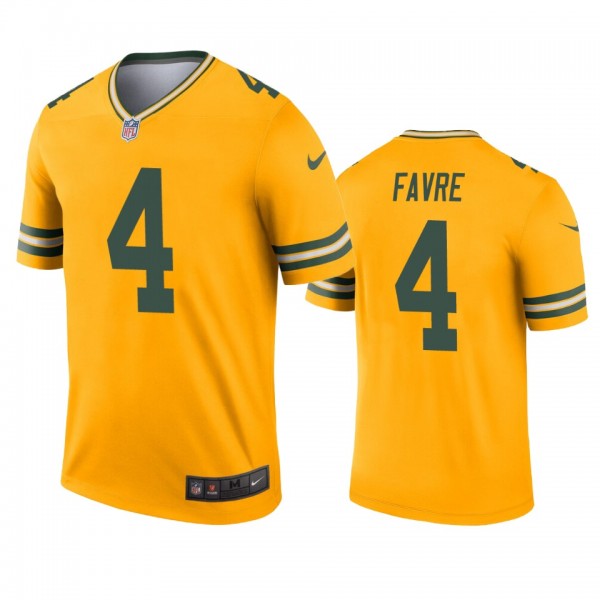 Green Bay Packers Brett Favre Gold Inverted Legend...