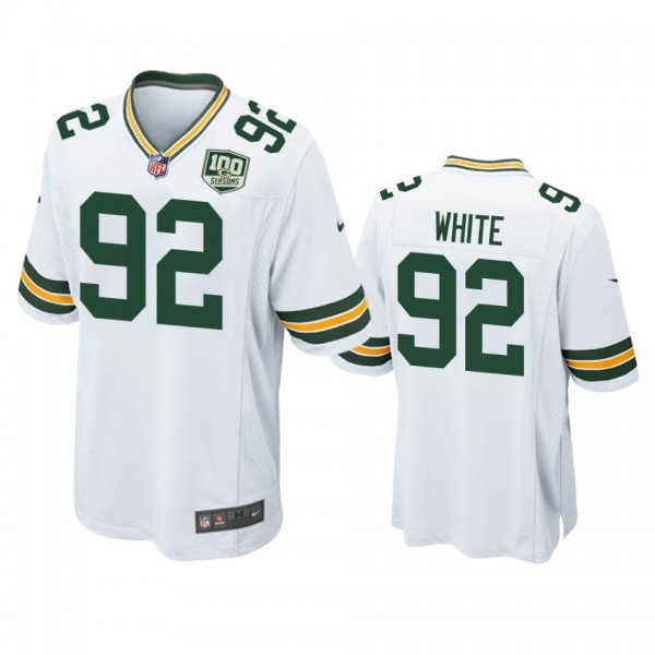 Green Bay Packers Reggie White White 100 Seasons Game Jersey