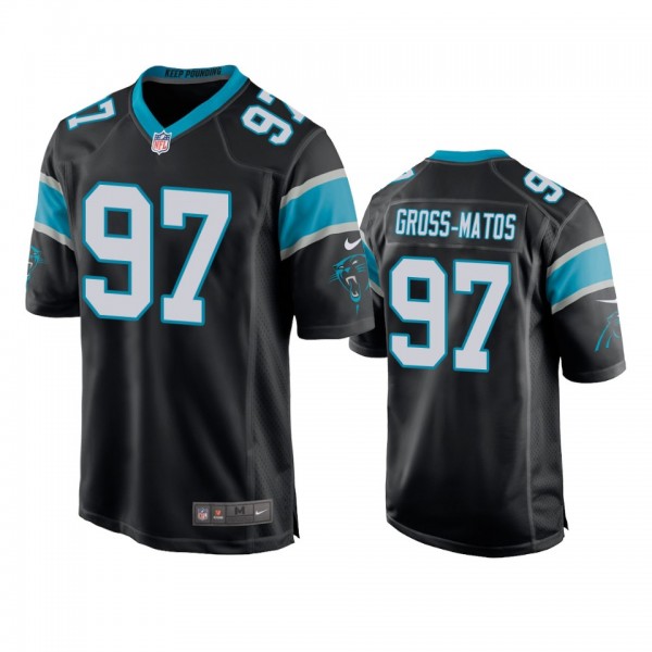 Carolina Panthers Yetur Gross-Matos Black 2020 NFL Draft Game Jersey