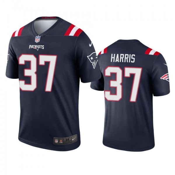 New England Patriots Damien Harris Navy 2020 Legen...