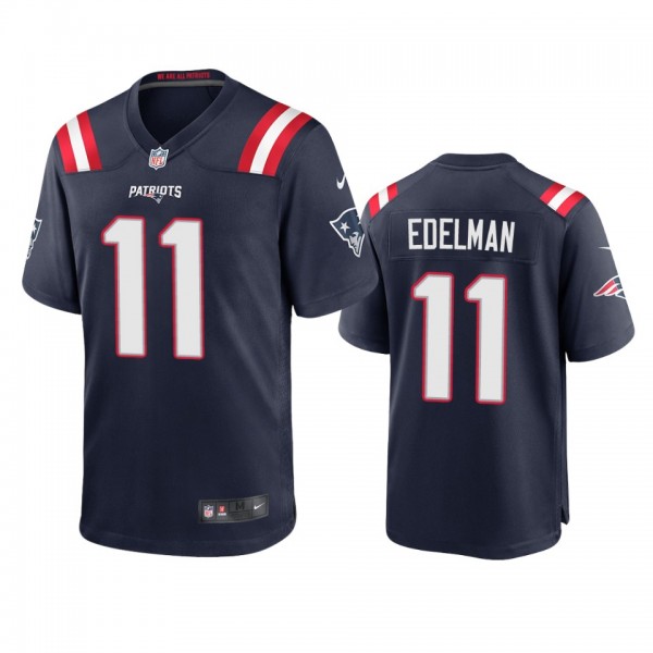New England Patriots Julian Edelman Navy 2020 Game...