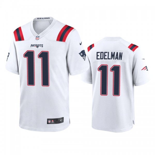 New England Patriots Julian Edelman White 2020 Gam...