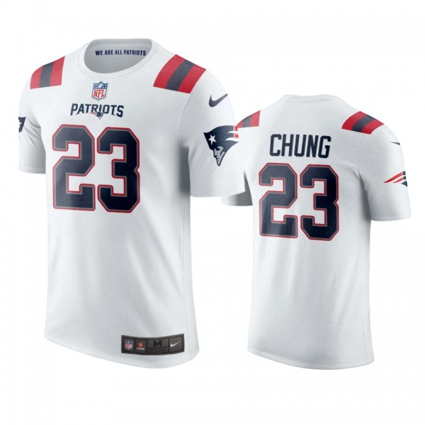 Men's New England Patriots Patrick Chung White Nam...
