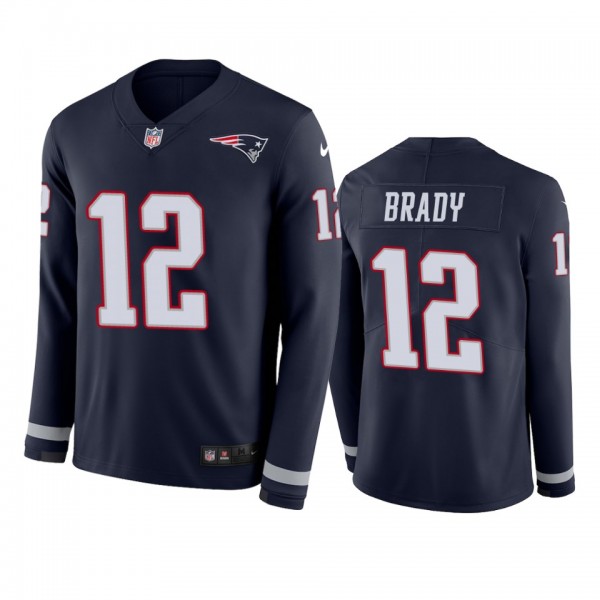 New England Patriots Tom Brady Navy Therma Long Sl...