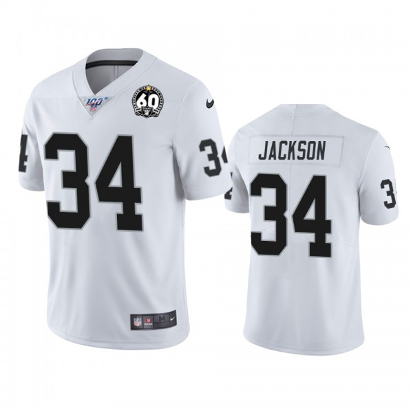 Oakland Raiders Bo Jackson White 60th Anniversary ...