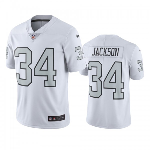 Bo Jackson Raiders Nike White Color Rush Limited J...