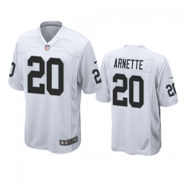 Las Vegas Raiders Damon Arnette White 2020 NFL Draft Game Jersey