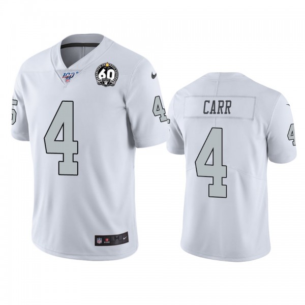 Oakland Raiders Derek Carr White 60th Anniversary ...