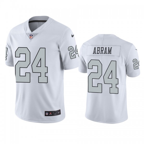 Oakland Raiders Johnathan Abram White Color Rush Limited Jersey