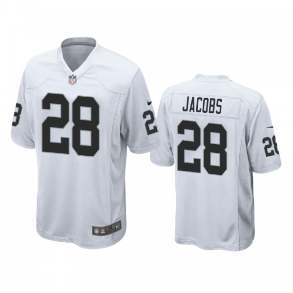 Oakland Raiders Josh Jacobs White 2019 NFL Draft Game Jersey