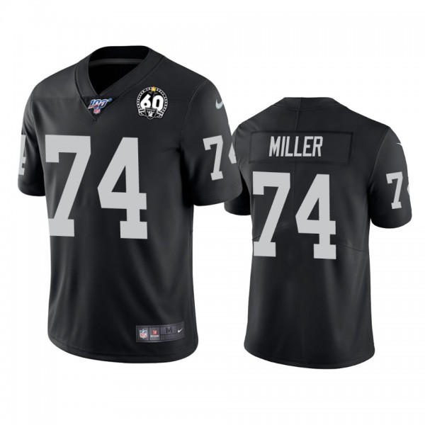 Oakland Raiders Kolton Miller Black 60th Anniversa...