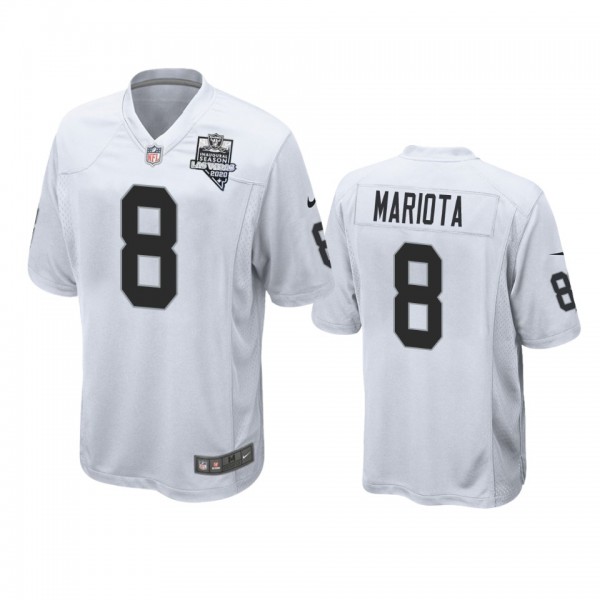 Las Vegas Raiders Marcus Mariota White 2020 Inaugu...
