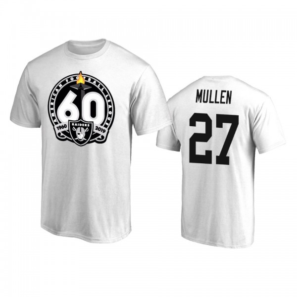 Oakland Raiders Trayvon Mullen White 60th Annivers...