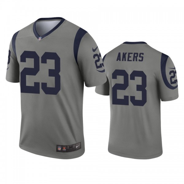 Los Angeles Rams Cam Akers Gray Inverted Legend Je...