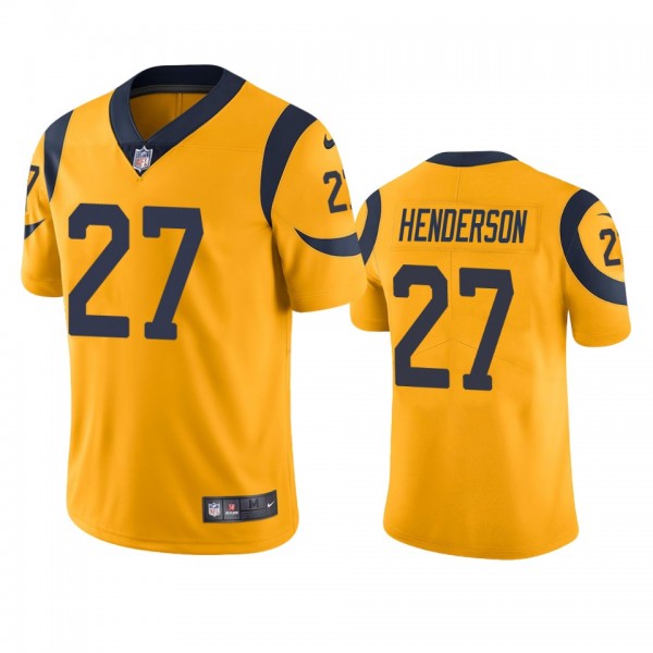 Los Angeles Rams Darrell Henderson Gold Color Rush Limited Jersey