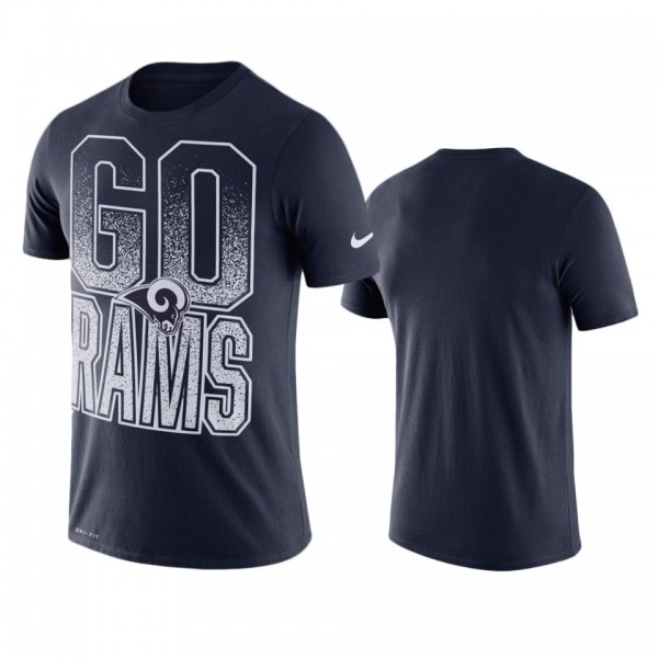 Los Angeles Rams Navy Local Verbiage Performance T-Shirt