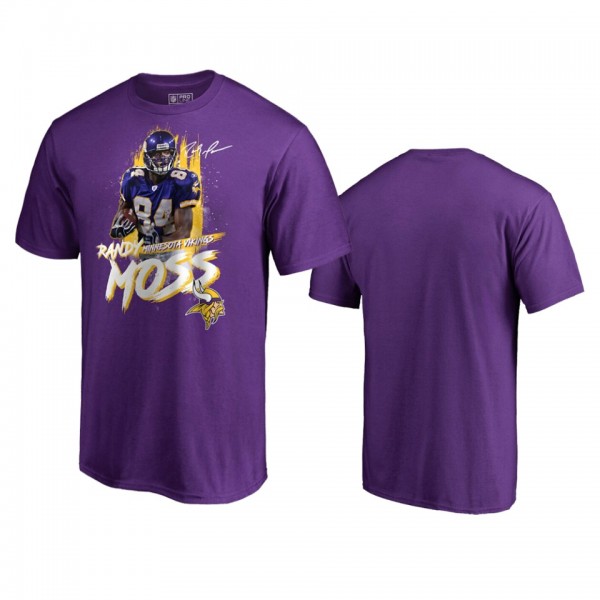 Minnesota Vikings Randy Moss Purple Gridiron Great Graphic Retired Player T-Shirt
