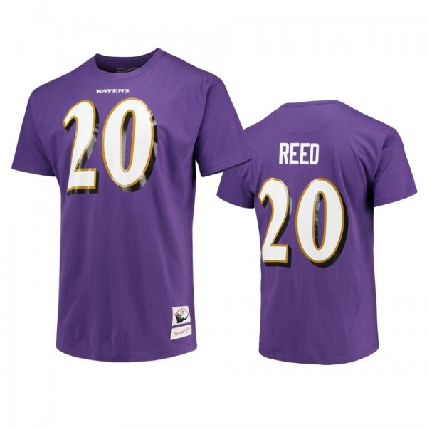 Baltimore Ravens Ed Reed Purple Name & Number ...
