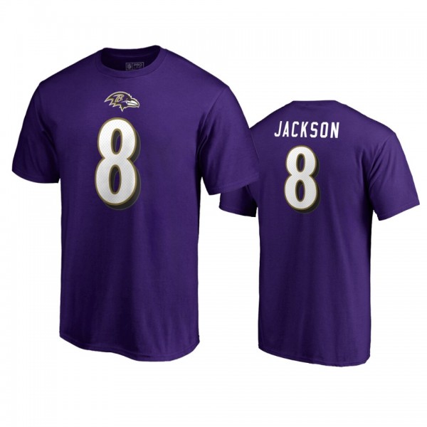 Baltimore Ravens Lamar Jackson Purple Authentic St...