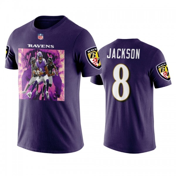 Men's Baltimore Ravens Lamar Jackson Purple Player...