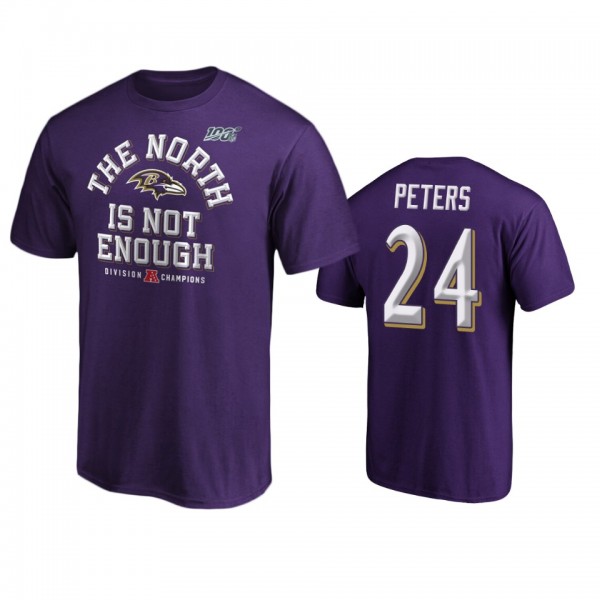 Baltimore Ravens Marcus Peters Purple 2019 AFC Nor...