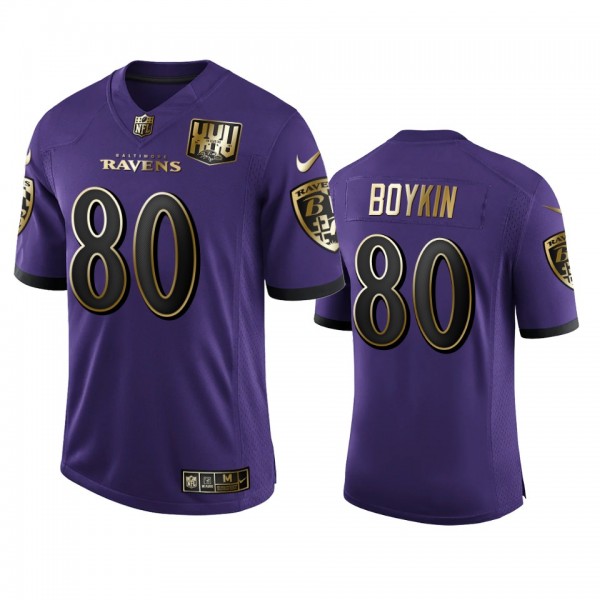 Baltimore Ravens Miles Boykin Purple 25th Season G...