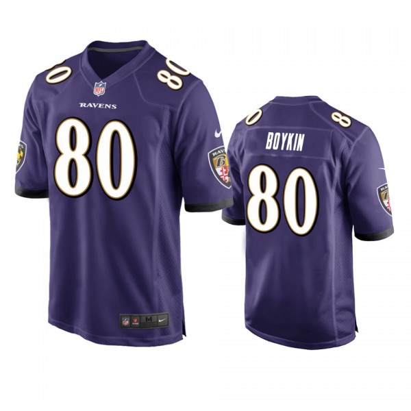 Baltimore Ravens Miles Boykin Purple 2019 NFL Draf...