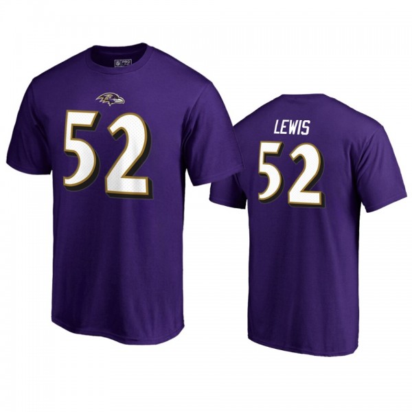 Baltimore Ravens Ray Lewis Purple Authentic Stack ...