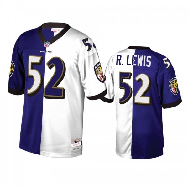 Baltimore Ravens Ray Lewis Purple White Retired Pl...