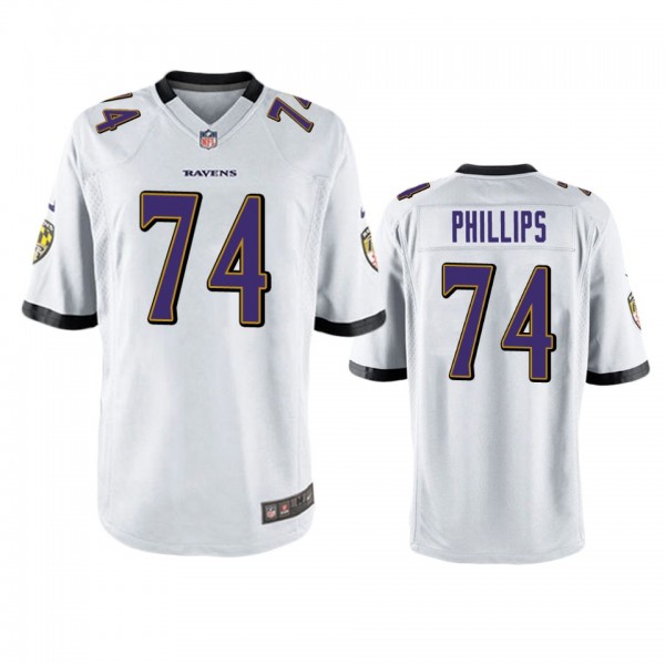 Baltimore Ravens Tyre Phillips White Game Jersey