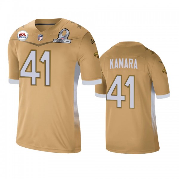 New Orleans Saints Alvin Kamara Gold 2021 NFC Pro ...